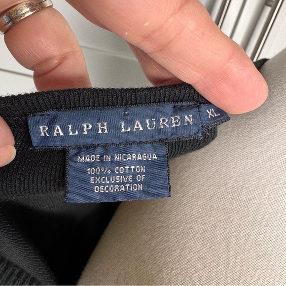 Ralph Lauren Women’s Tank Dress 100% Cotton Black Casual Stretchy Size XL - Picture 5 of 5